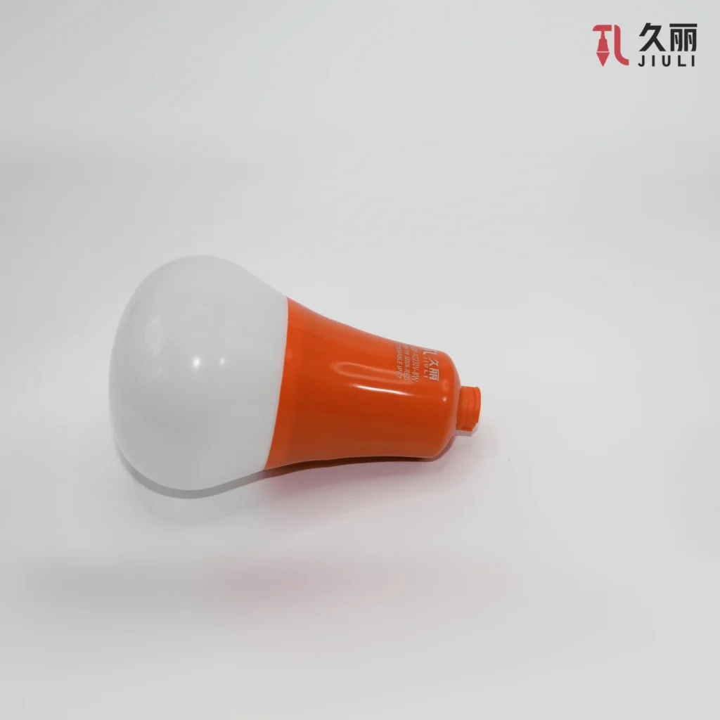JLA80P AC230V 8W poultry LED bulb with orange housing and white diffuser